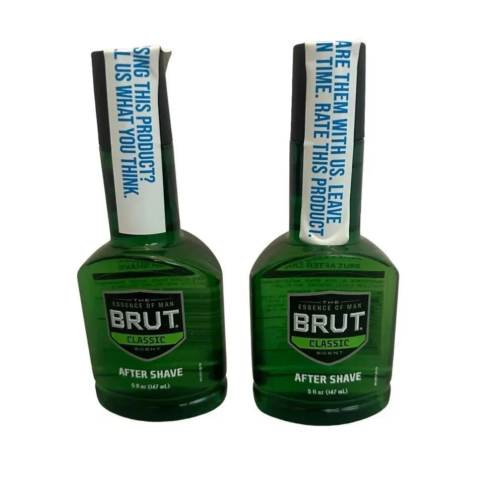 Brut Classic After Shave 5 Fluid Ounces Scented Classic Two Bottles Sealed New